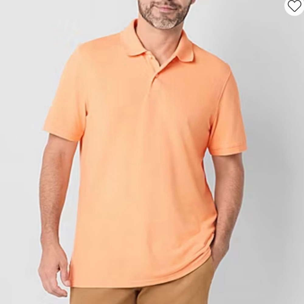 Men's Izod Heritage Polo Shirt. Pale Peach 
Size: XXL